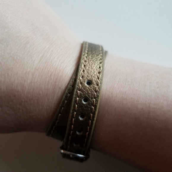 Wrap bracelet bronze color Silver tone buckle CN - Picture 16 of 16